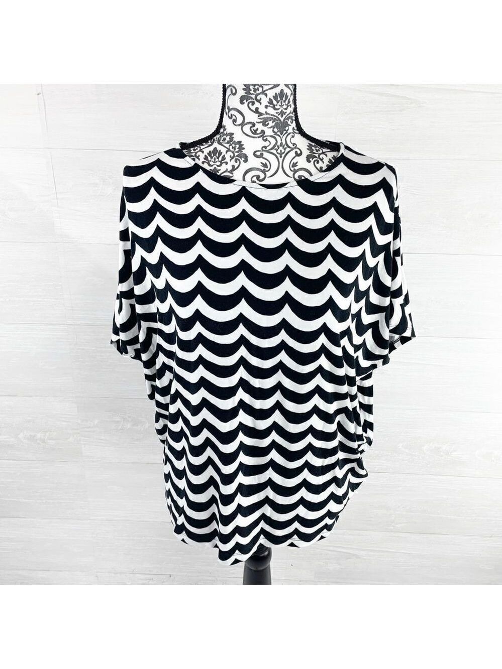 Marimekko Inula Mini Laine Wavy Oversized Dolman Top